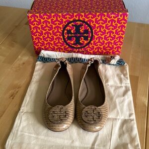 Tory Burch Brown Ballet Flats